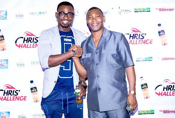 Chris and Dr Lawrence Tetteh at the launch